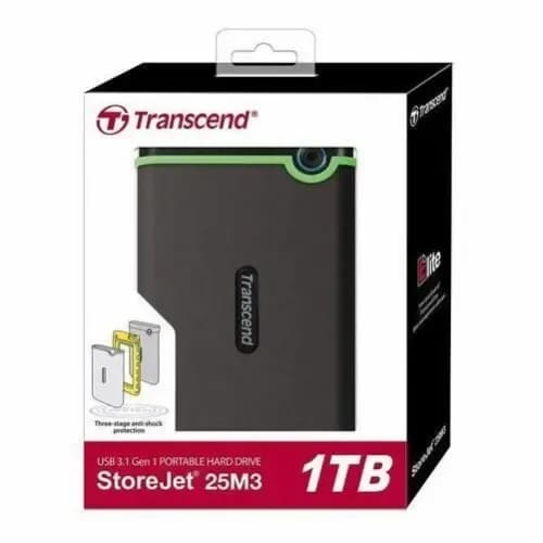 Transcend 1TB External StoreJet 25M3 USB 3.1 Gen1 Portable Hard Drive
