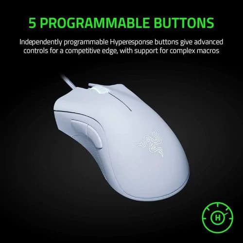 Razer Deathadder Gaming Mouse - White 3