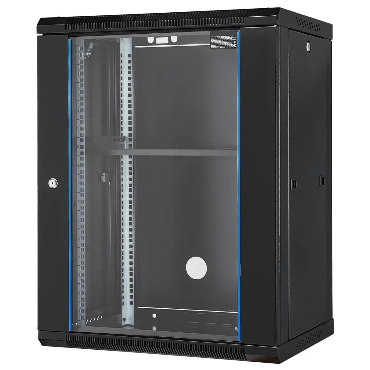 AICO 15U Wall Mount Network Server Data Cabinet Enclosure Rack with Glass Door Lock 2