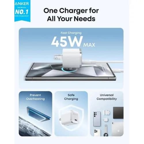 Anker Nano Charger 45w With Usb-c Cable 4
