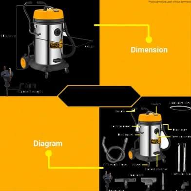 Industrial Vacuum Cleaner Wet And Dry - 75L 3