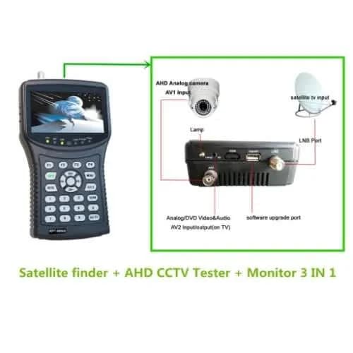 Satellite Finder - Ahd Cctv Tester - Monitor 3 In 1 Meter 4