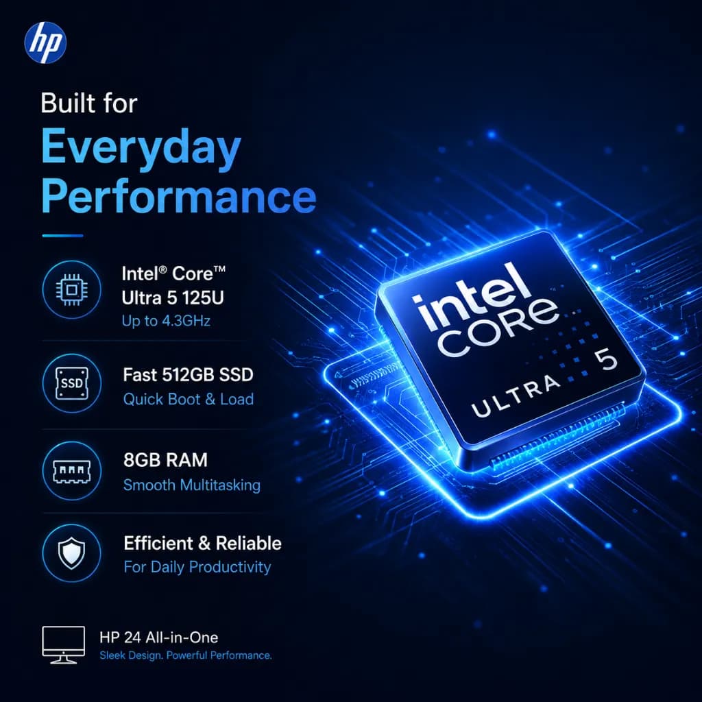 HP 24-cr1044nh All-in-One PC 24" FHD Touch Intel Ultra 5 5