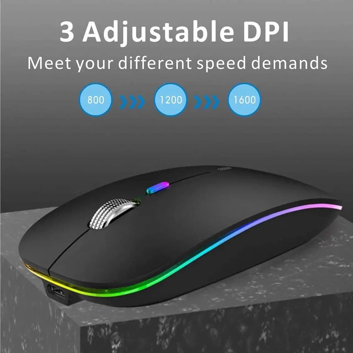 Led Rechargeable Wireless Mouse 3