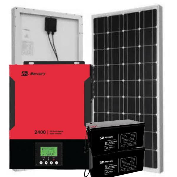 Mercury MV 2.4KVA Off-Grid Hybrid Solar Inverter 24V Pure Sine Wave with MPPT 4