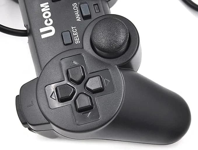 UCOM PC Dual Shock Joypad Wired USB Gaming Controller Black 2