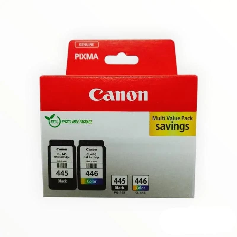 445 Black and 446 Tri Colour Ink Cartridges for Canon Printer 2