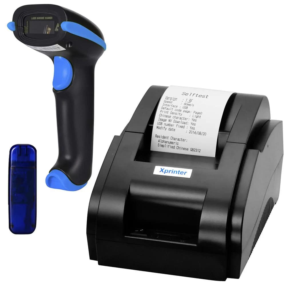 Xprinter 58mm POS Thermal Receipt Printer with Scanner 4
