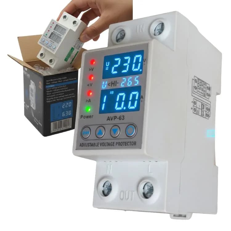 Blue Gate Current and Voltage Protector 63A 220VAC 2