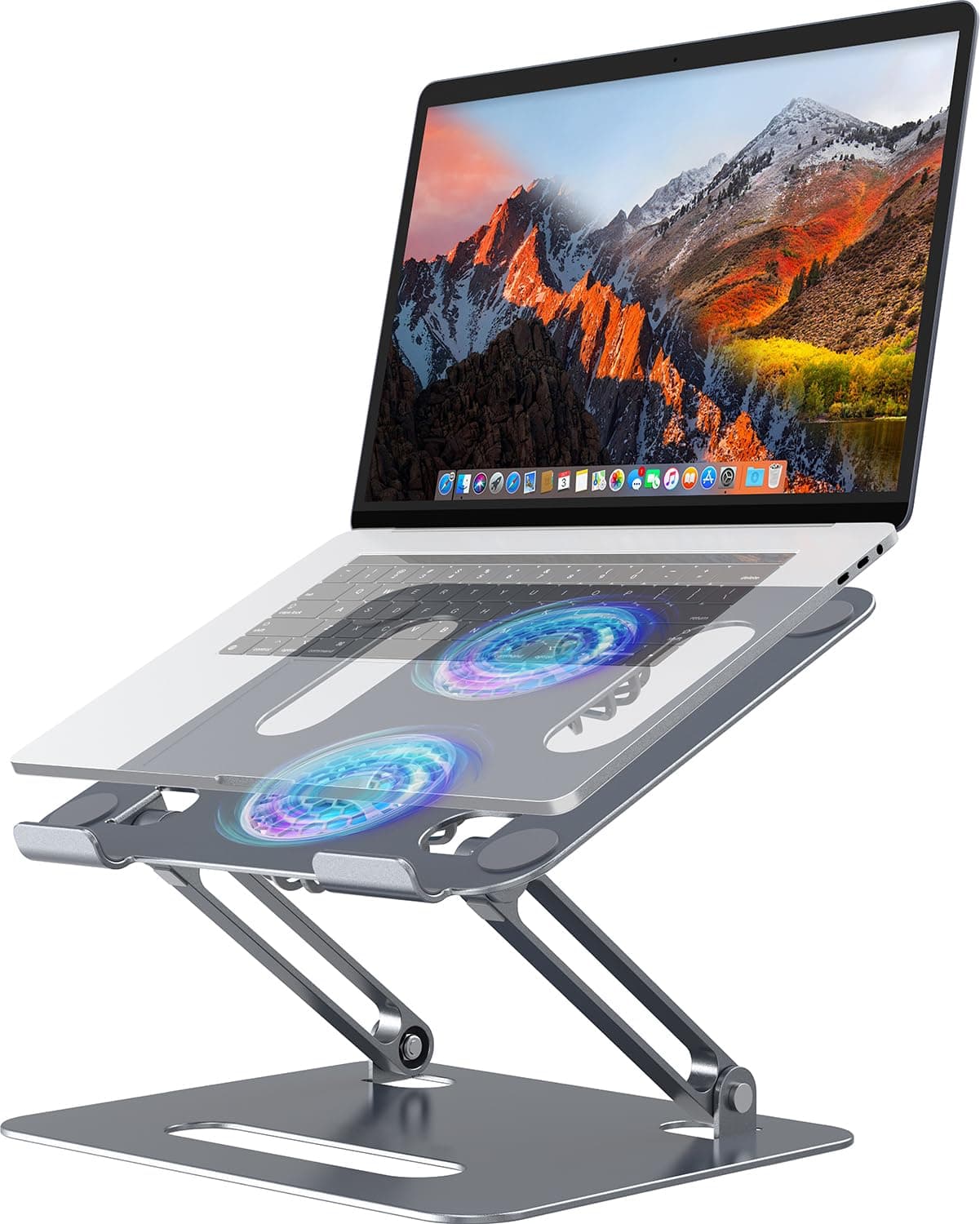 Premium Adjustable Notebook PC Stand and Ergonomic Laptop Cooling Support Station