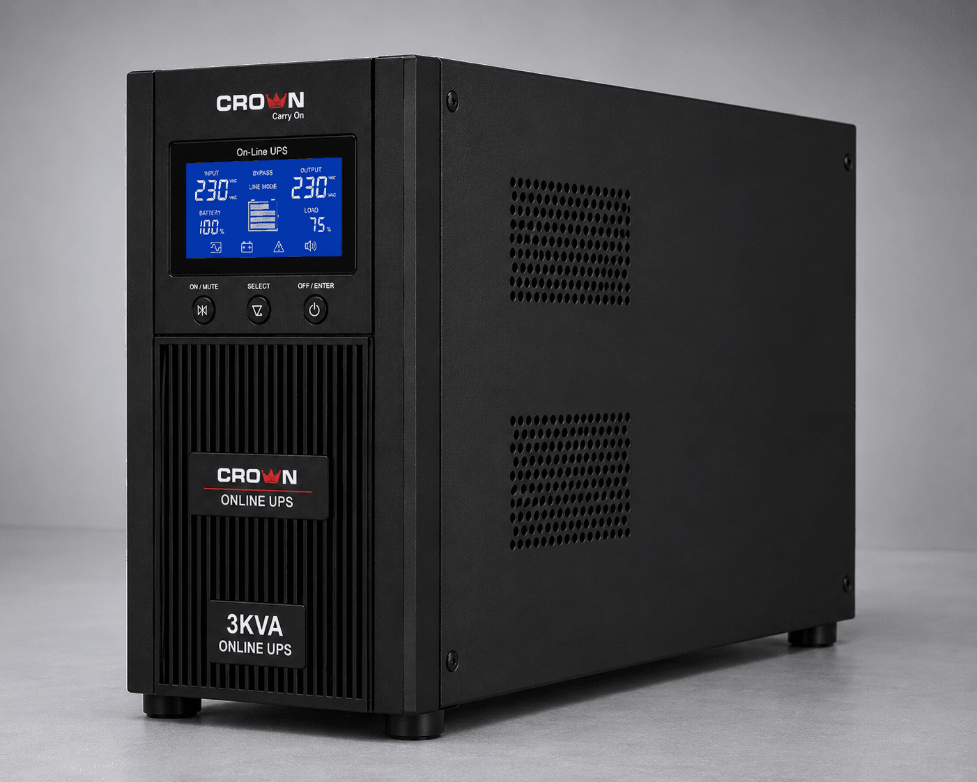 CROWN 3KVA Online Double-Conversion UPS 3