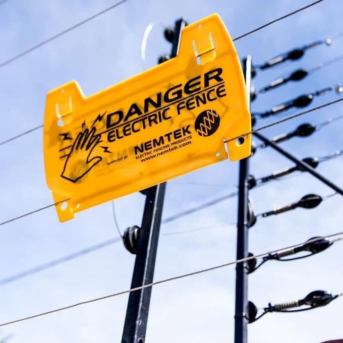 Nemtek Electric Fence Warning Sign 2