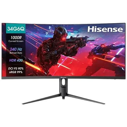 Hisense 34g6q 34 inch Va Curved Display 1500r Wqhd 3440×1440 200hz Refresh Rate Hdr400 Amd Freesync™️ 2