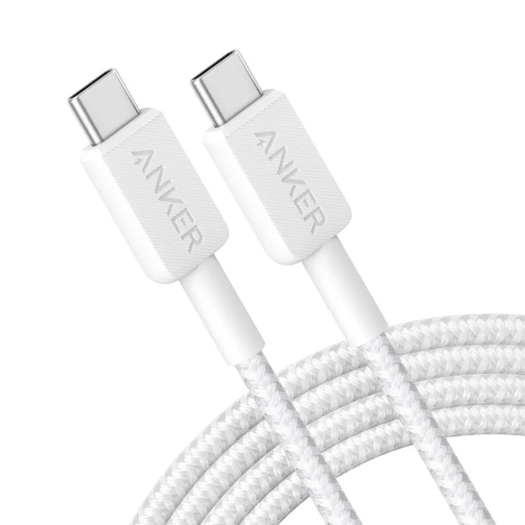 Anker Zolo USB C To USB C Braided Fast Charging Cable White 4