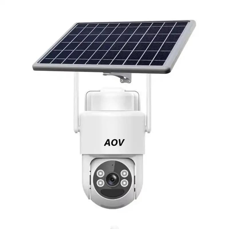 AOV HOWFAR Single Lens CCTV Camera – 8MP 4G SIM/E-SIM Solar Powered with Battery Backup (Free SIM Card & 1-Month Data Subscription)