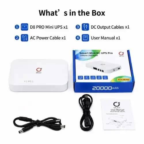 Mini DC UPS POE Router Power Bank 20000mAh 2