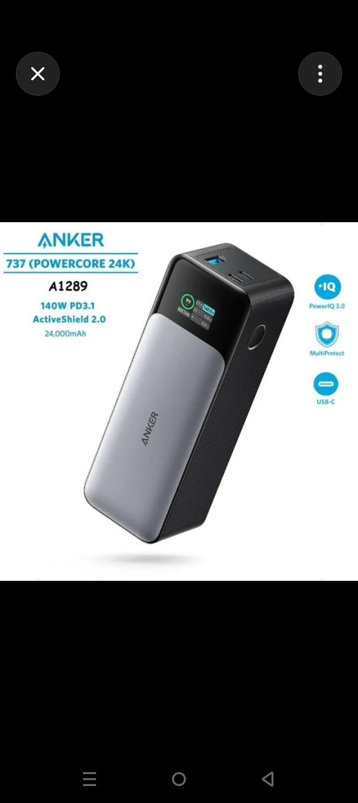Anker 737 Power Bank 24,000mAh 140W 3-Port Black 4