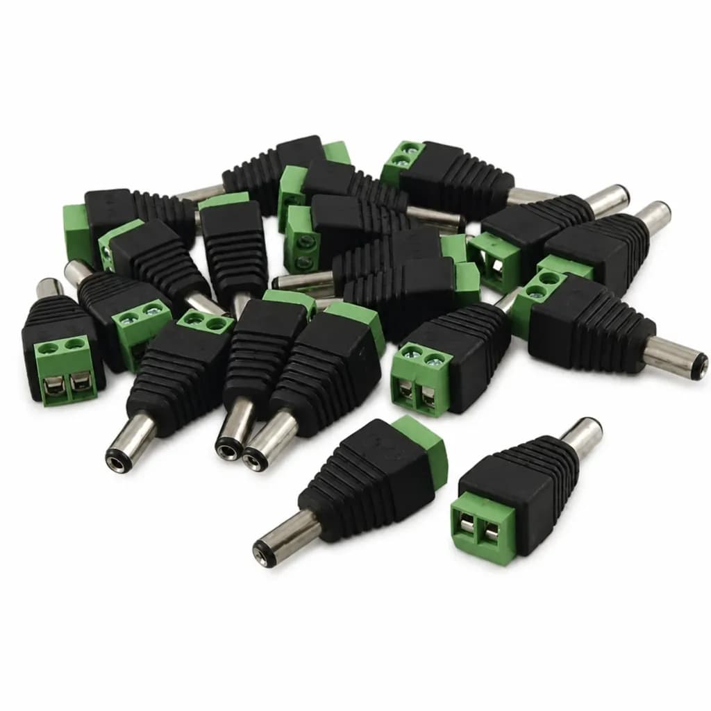 100 Pieces - CCTV Power Plugs For Surveillance Camera