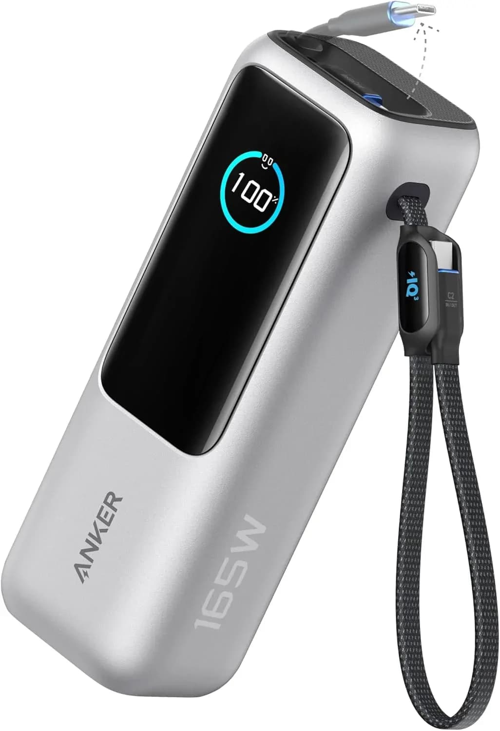 Anker Laptop Power Bank - 25k 165w Built-in Retractable Cables 4