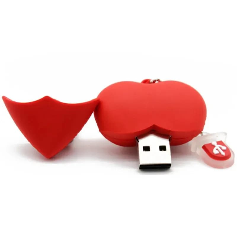 Cute Heart Shaped USB Flash Drive 2.0 – Red Love Heart Pen Drive 2