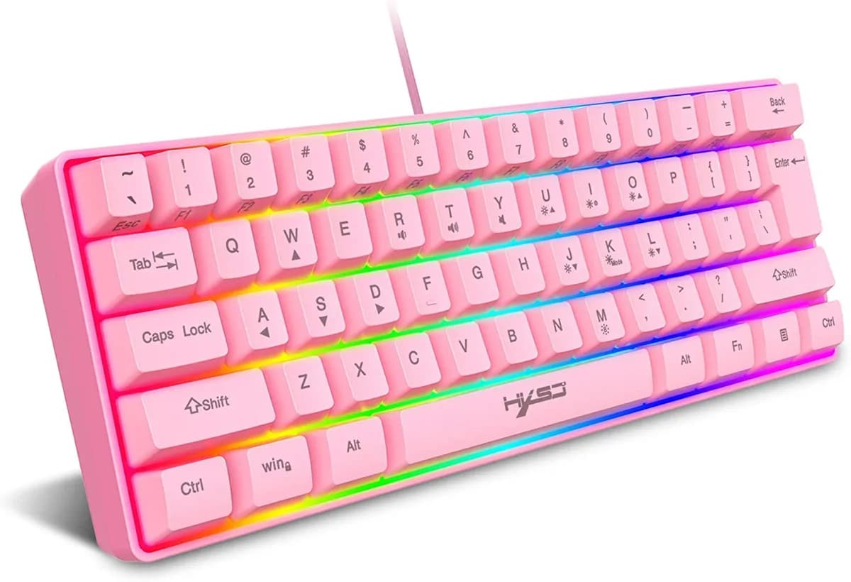 Gaming Rgb Keyboard For Gamers Usb Backlight Keyboard With Multiple Shor - Hxsj V700 - 61 Keys 3