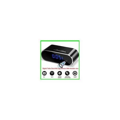 Rechargeable Digital Table Clock Wifi Spy Camera