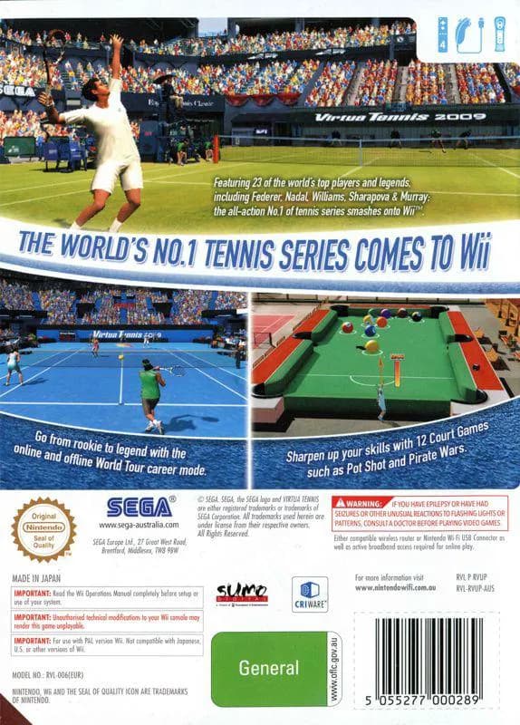 Virtua Tennis 2009 – Nintendo Wii 3