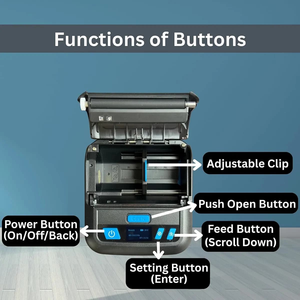 Mini Portable Bluetooth Printer - Thermal Printer 3