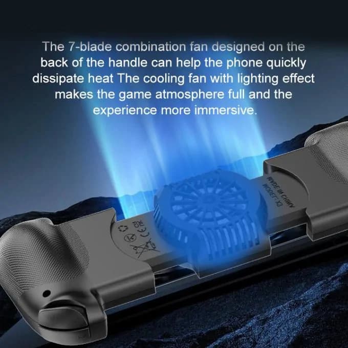 Wireless Bluetooth  Extendable Gamepad  With Cooling Fan - 2 in 1 4
