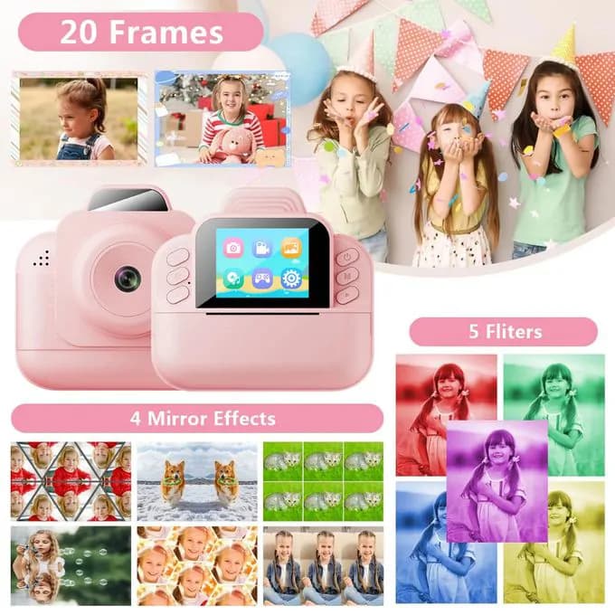 Kids Instant Print Camera – Pink 3