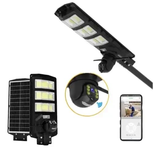 Two In One Ai Solar Camera Lighting 450w 4g Wifi Outdoor Solar Security Street Light