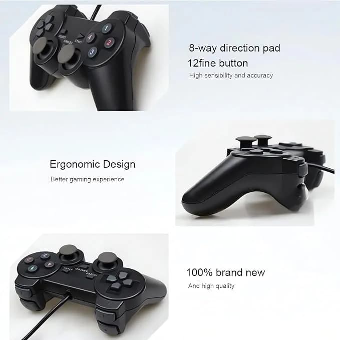 UCOM USB Gamepad/Joystick/Wired Gaming Controller for PC Computer Laptop Window with Dual Vibration 3