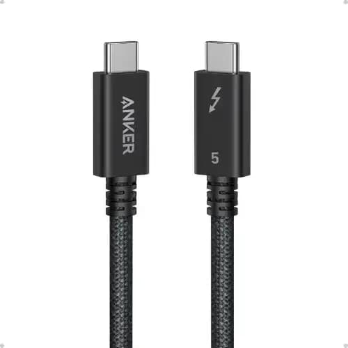 Anker Prime Thunderbolt 5 Cable Usb C To Usb C 240w Charging- 80gbps Data Transfer Braided