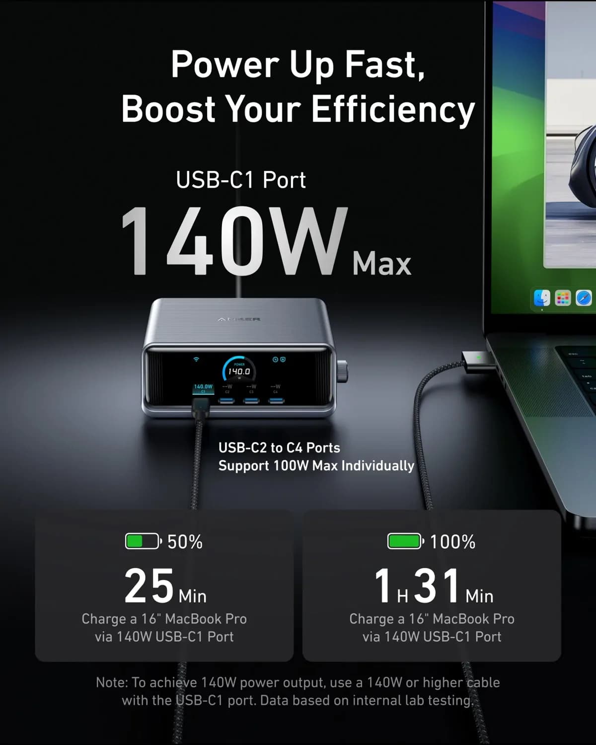 Anker Prime 250W GaN 6-Port USB-C Charger 3