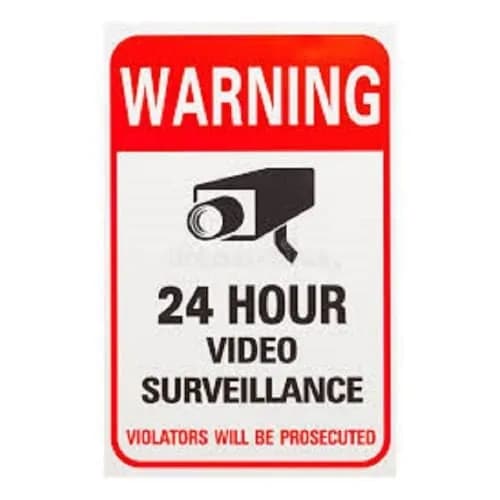 Camera System Warning Sign Wall Sticker 2