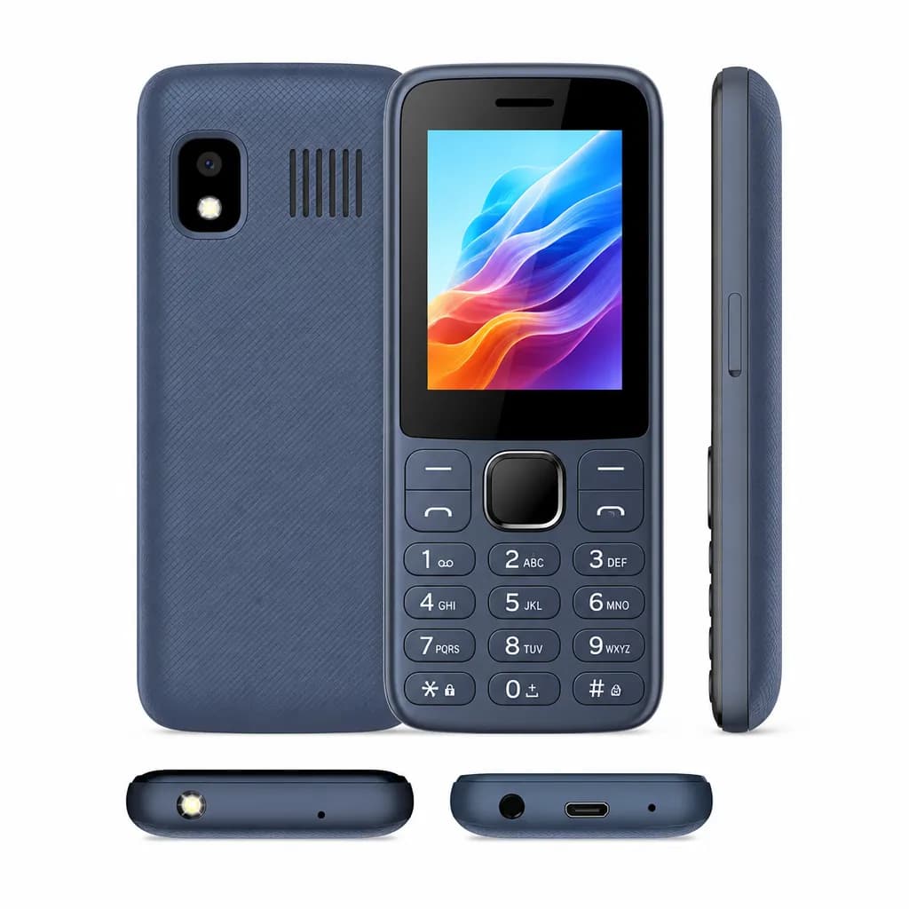 Tecno T303 Dual SIM Feature Phone – 2.8" Display, Long-Lasting Battery, Wireless FM Radio & Bluetooth