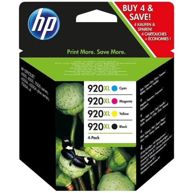 HP 920 XL Compatible Ink Cartridges CMYK (4-Pack) 4