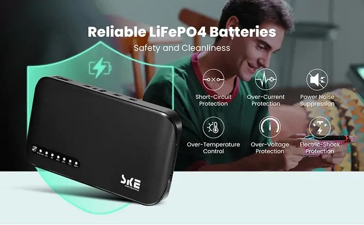 SKE POE-830P Mini DC UPS POE Router Power Bank 20000mAh 6