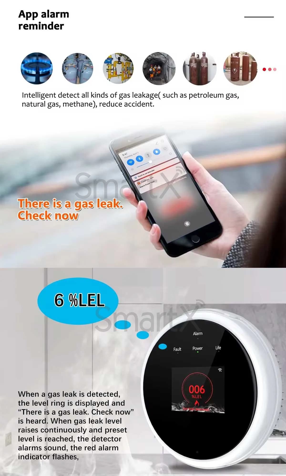 Tuya Smart WiFi Gas Leak Detector – Fire Alarm 4