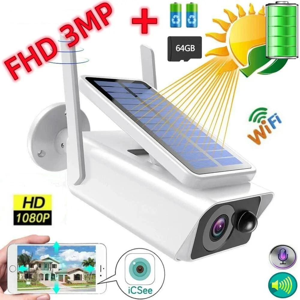 Solar Access Wireless Cctv Camera  Wifi Hd 1080p Ip 4