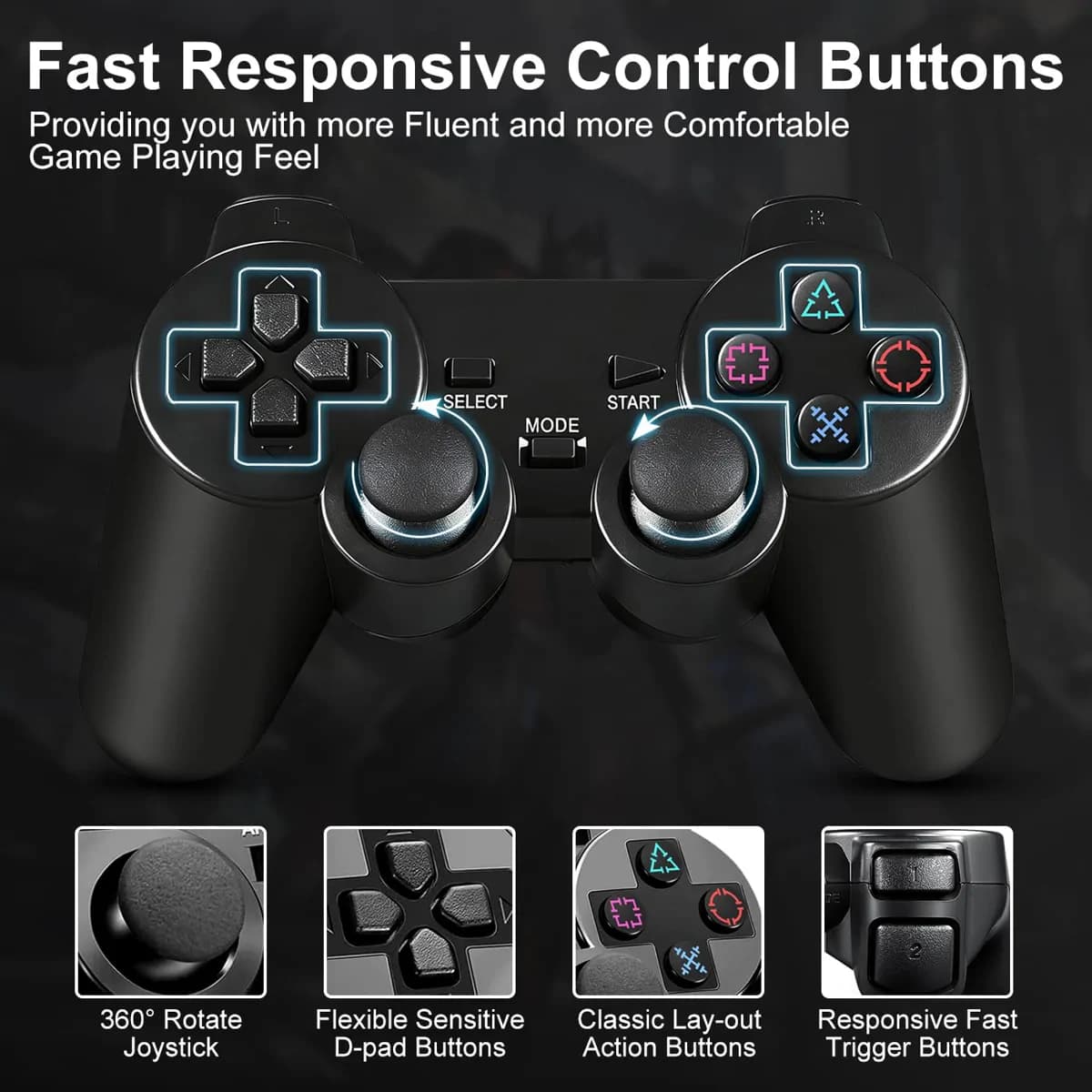 Sony PS2 Dualshock 2 Wireless Controller - Playstation 2 5