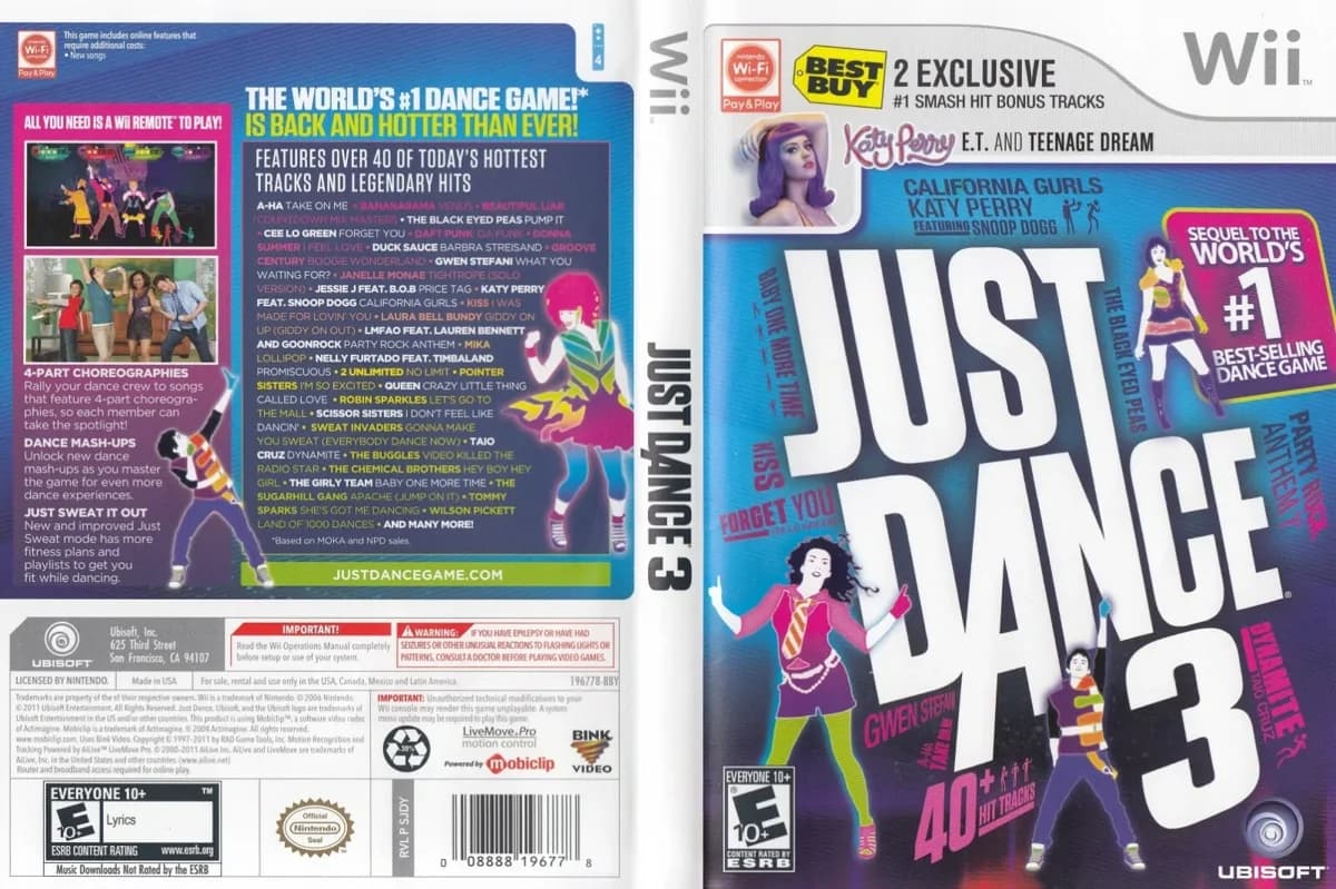 Just Dance 3 Nintendo Wii Music Rhythm Dance Game Pal 3