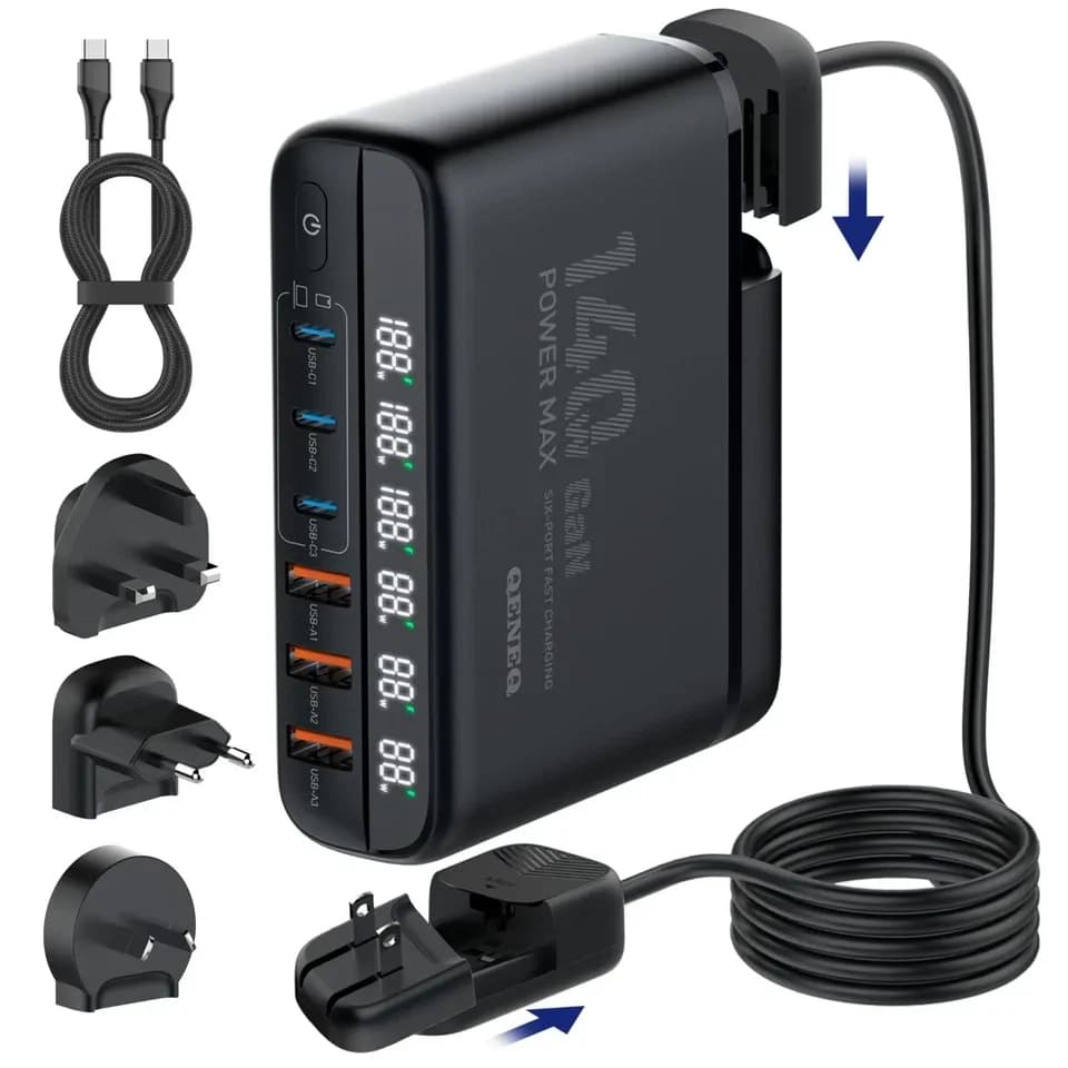 LDNIO A6140C 6-Port USB Fast Charging Adapter