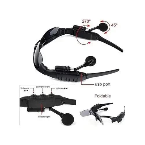 Spy Audio Recording Sunglasses With Ear Phone And Call Answering Botton 3