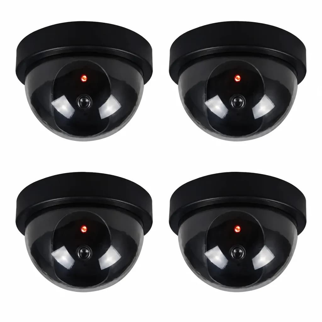 4 Pieces - Realistic Looking Dummy Fake Security CCTV Camera