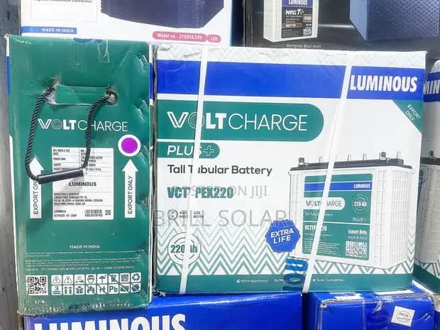 Luminous Volt Charge 12V 220Ah Tall Tubular Solar Inverter Battery 2