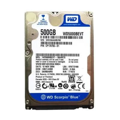 Western Digital 500GB SATA Laptop Internal Hard Drive 4