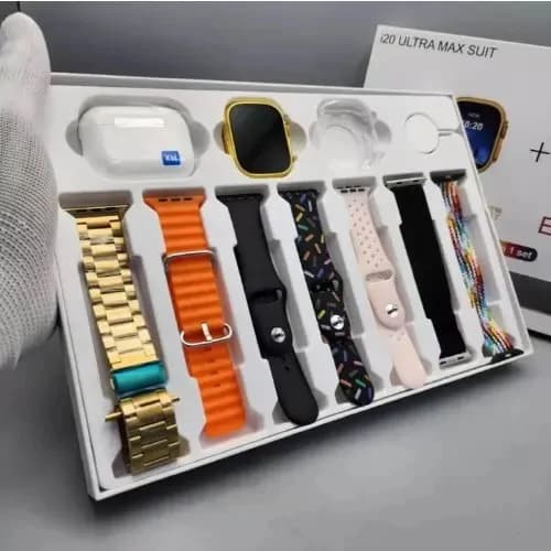 i20 Ultra 3 Smart Watch Free Earbuds And 7 Straps 4