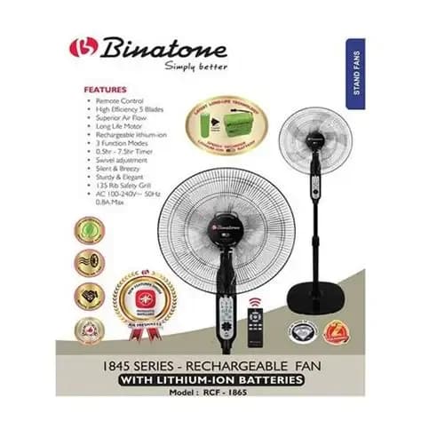 Binatone Rechargeable Fan With Lithium-ion Batteries -Rcf-1865 4