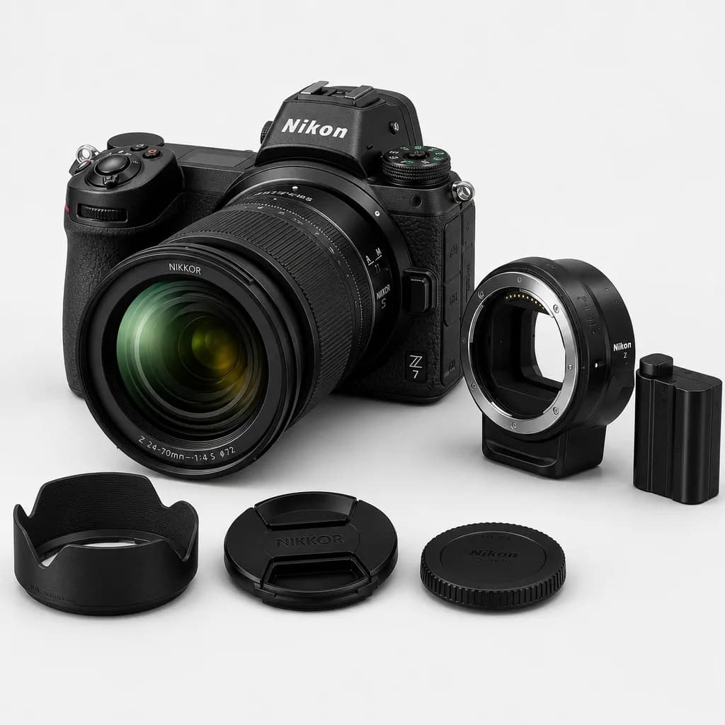 Nikon Z7 + 24-70mm Lens Black With Adaptor Kit